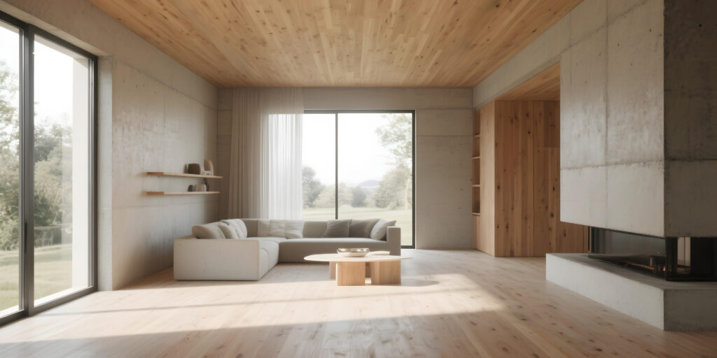 modern minimalist living room interior